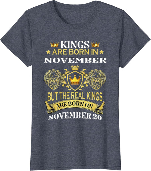 Kings are Born On November 20th Birthday Men Boy Kid