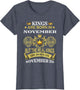 Kings are Born On November 20th Birthday Men Boy Kid