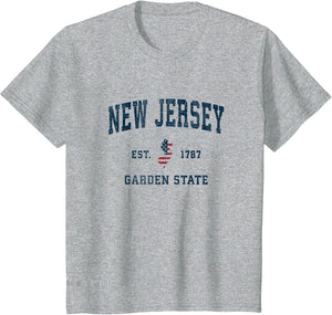 New Jersey Vintage American Flag USA Sports Design