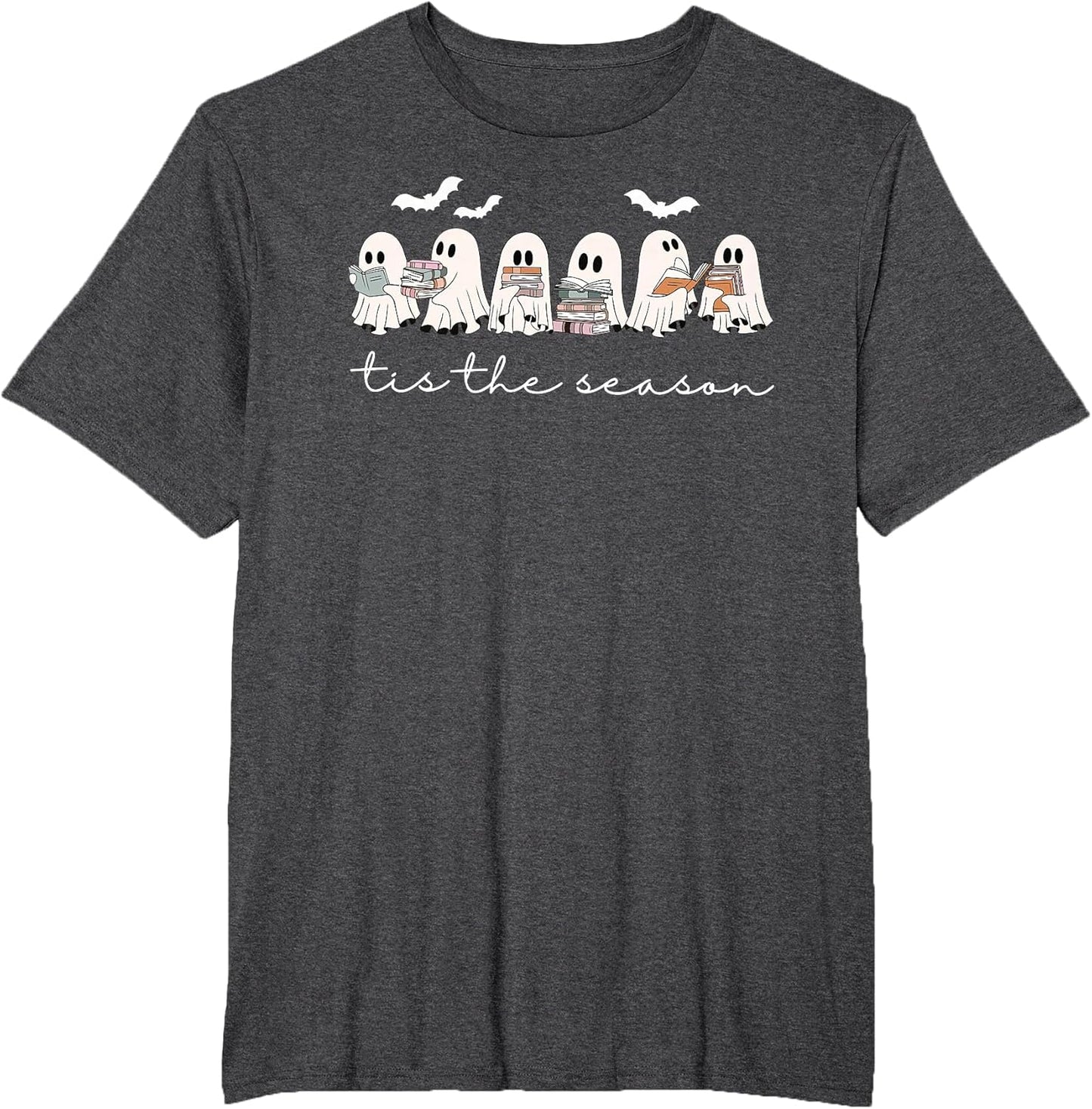 Tis The Season Ghost Halloween Reading Books Lover Teacher
