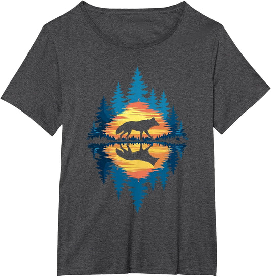 Wolf Forest Nature Wildlife Outdoor Men Women Kids Boys