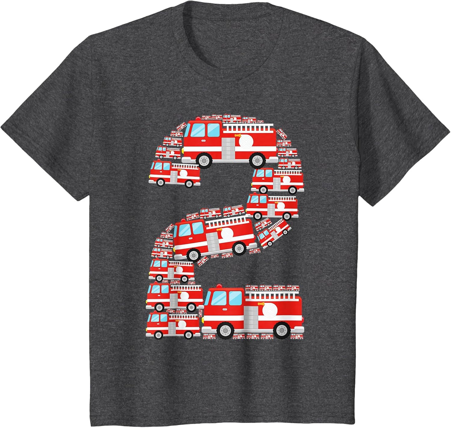 Fire Truck 2nd Birthday Boy 2 Year Old Toddler Firefighter