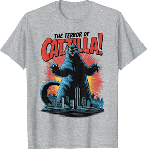 Terror of Vintage Catzilla Cat Spooky Cat Halloween