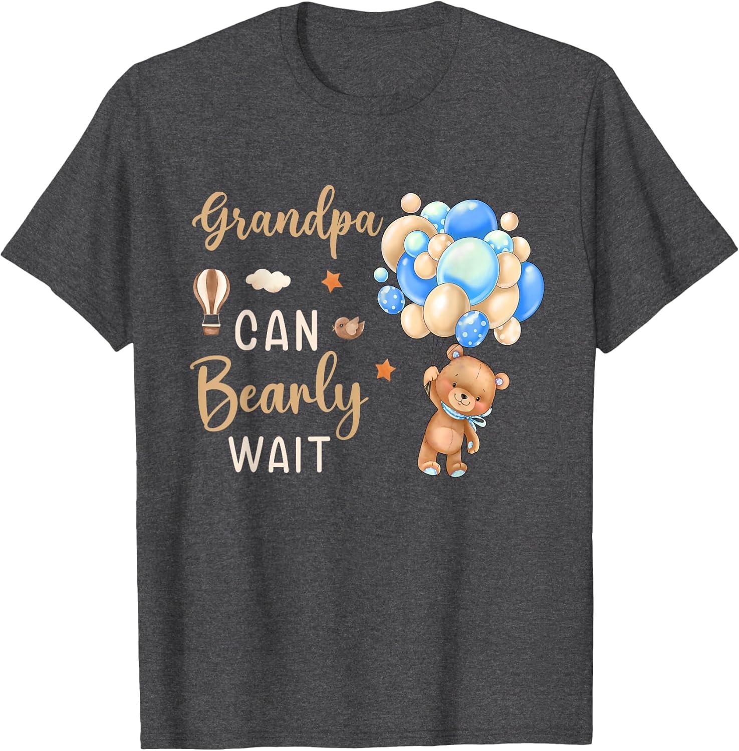 Grandpa Can Bearly Wait Bear Gender Neutral Boy Baby Shower