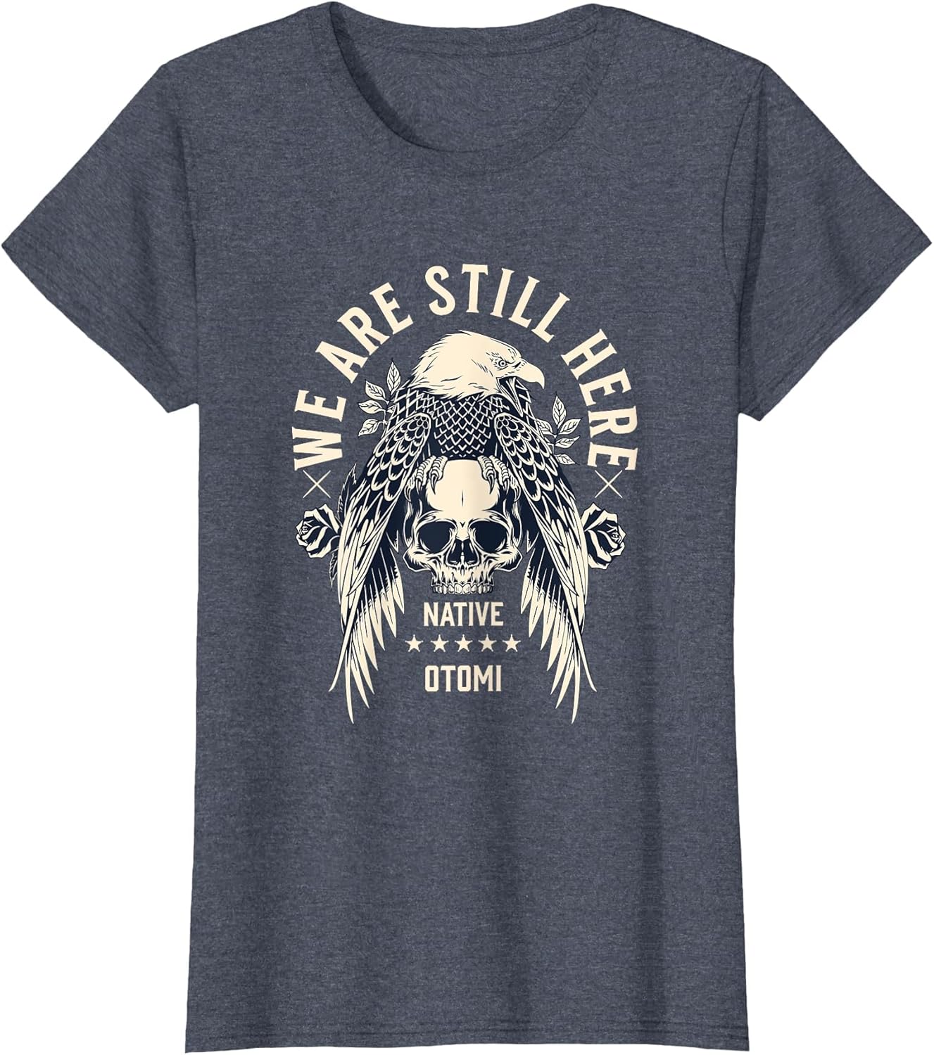 OTOMI Tribe We are Here Native Indian Skull Eagle