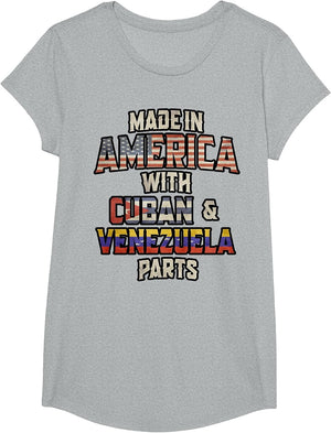 Cuban and Venezuelan Made in America Mix Heritage Vintage