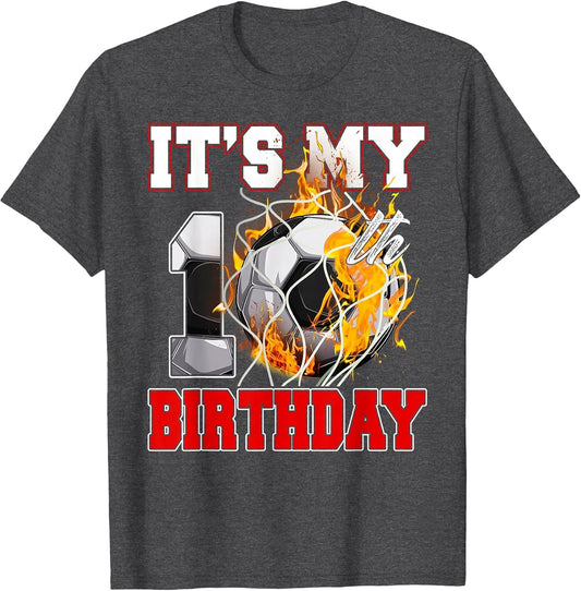 Funny It's My 10th Birthday 10 Years Old Soccer Ball Boys