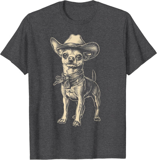 Chihuahua Wearing Cowboy Hat Funny Western Dog Mom Dad