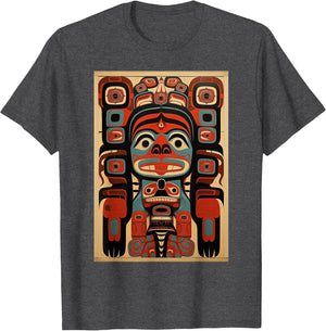 Bear Totem Native American Haida Art Style