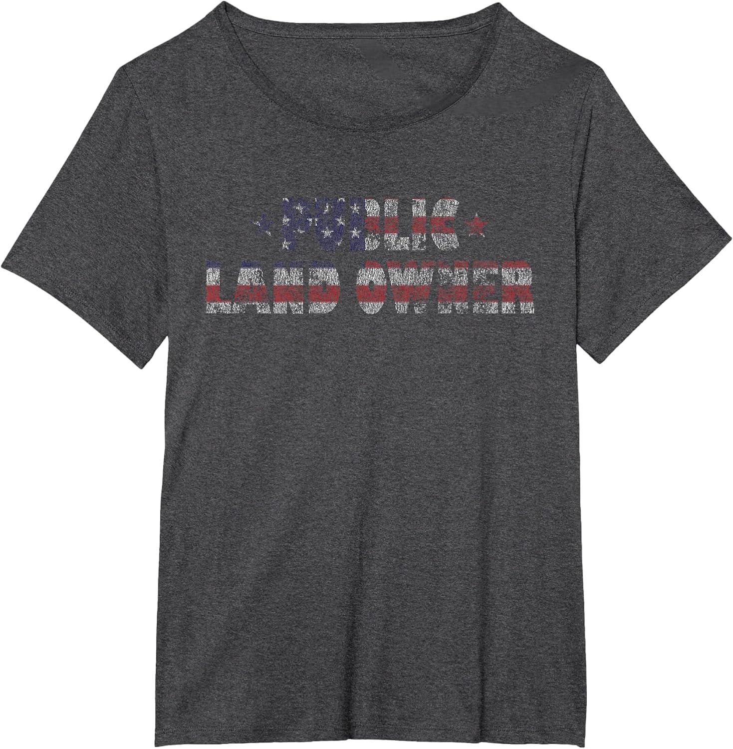 Public Land Owner Patriotic American Flag Distressed