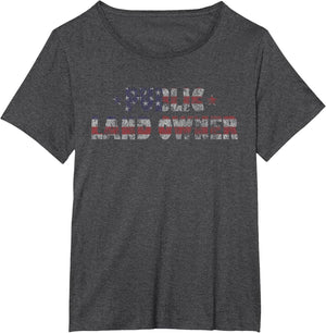 Public Land Owner Patriotic American Flag Distressed