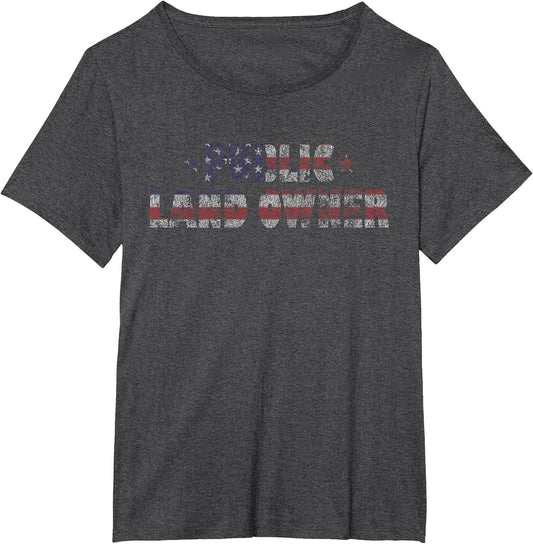 Public Land Owner Patriotic American Flag Distressed