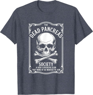 Dead Pancreas Society Shirt Skull Funny Diabetes Awareness