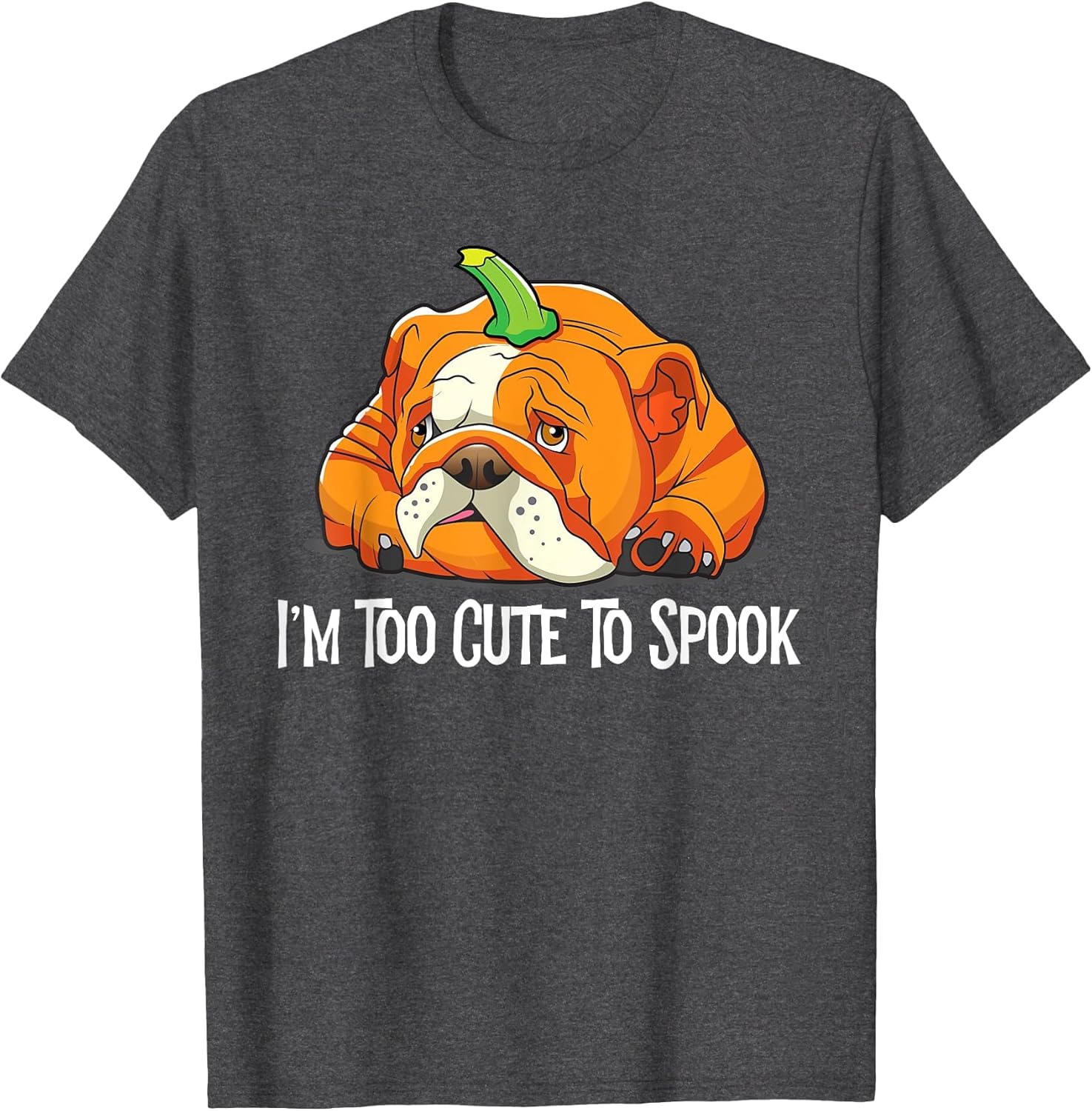 English Bulldog Art Halloween Pumpkin Spooky Art Doggy
