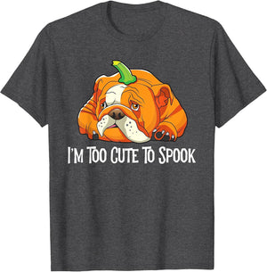English Bulldog Art Halloween Pumpkin Spooky Art Doggy