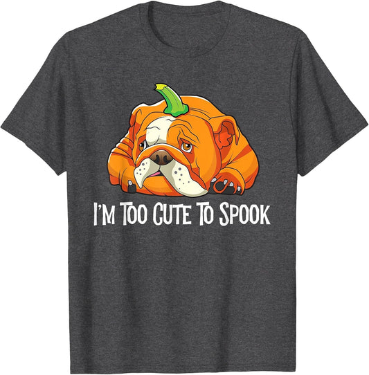 English Bulldog Art Halloween Pumpkin Spooky Art Doggy