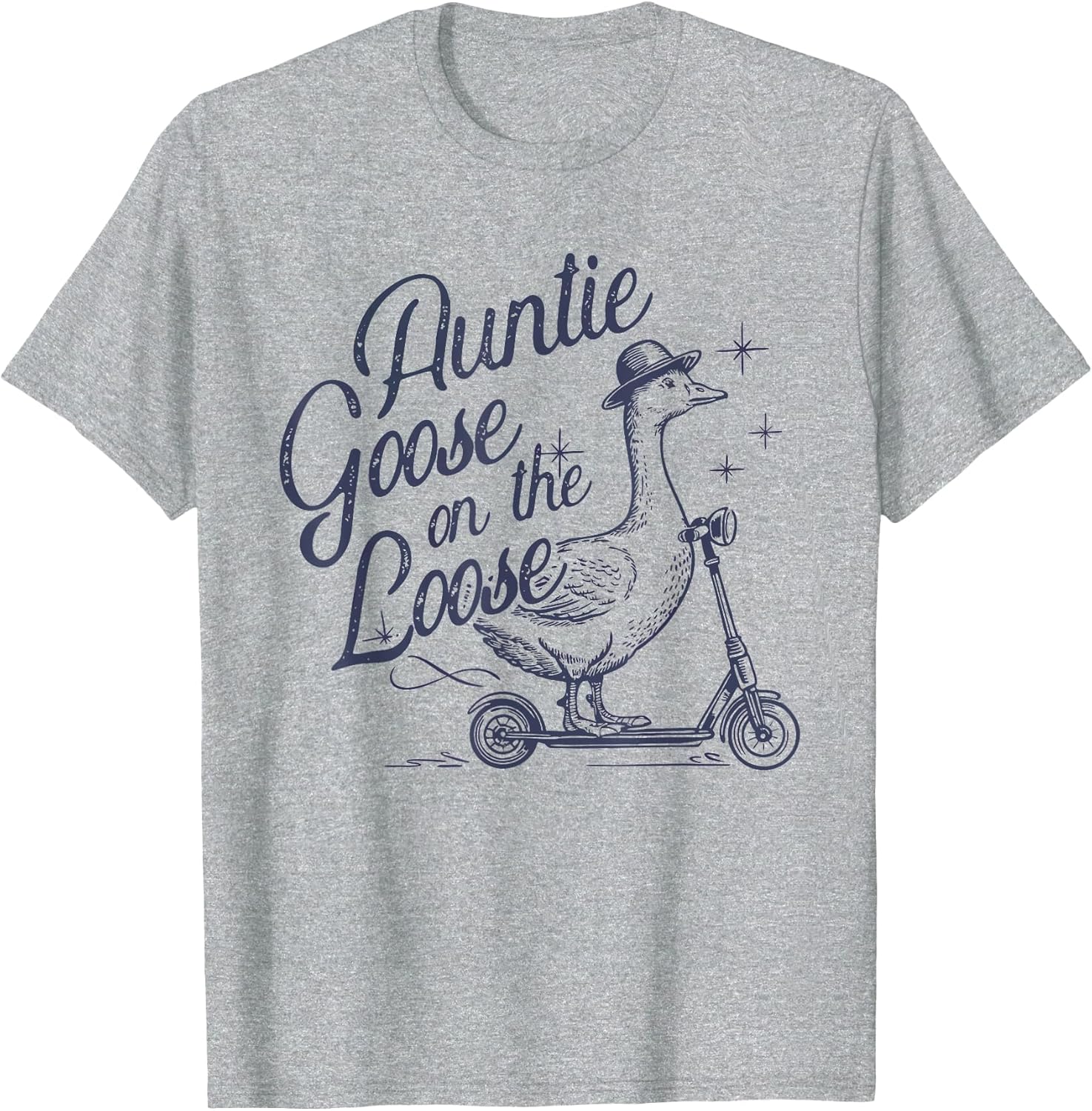 Auntie Goose on The Loose Funny Scooter Animal Retro