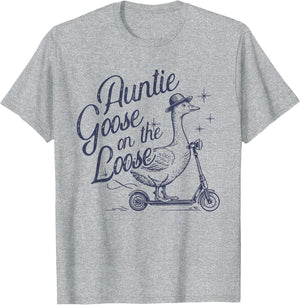 Auntie Goose on The Loose Funny Scooter Animal Retro