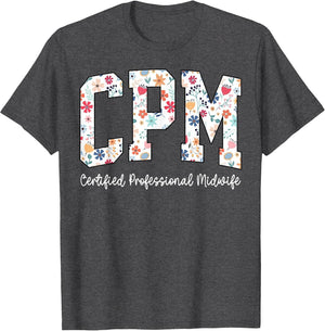 Boho CPM Floral Certified Professional Midwife Nurse Squad