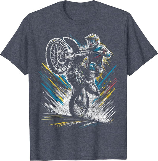 Dirt Bike Rider Motorcycle Retro Motocross