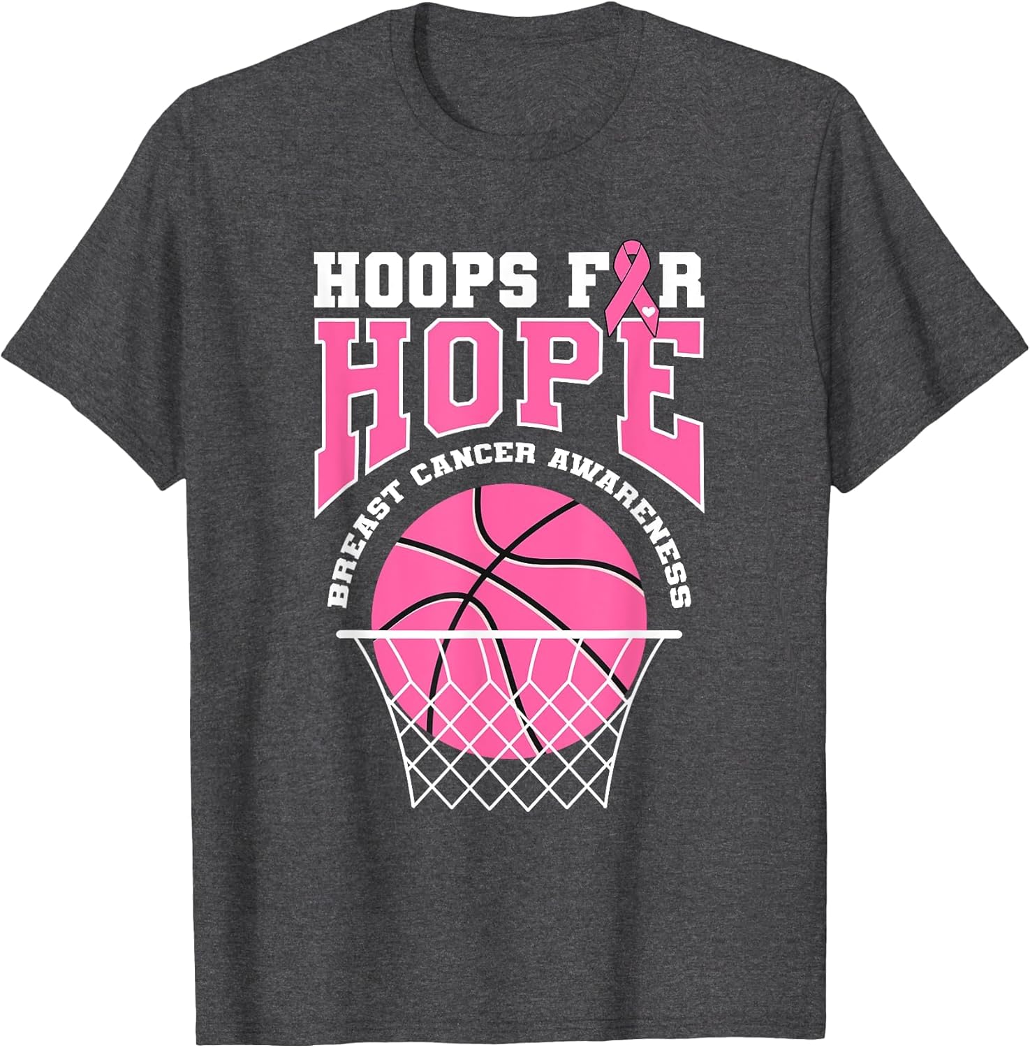 Basketball Hoop Breast Cancer Awareness Month Hoops for Hope