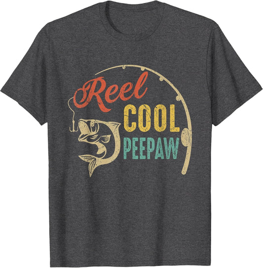 Fathers Day Shirt Vintage Fishing Reel Cool Peepaw