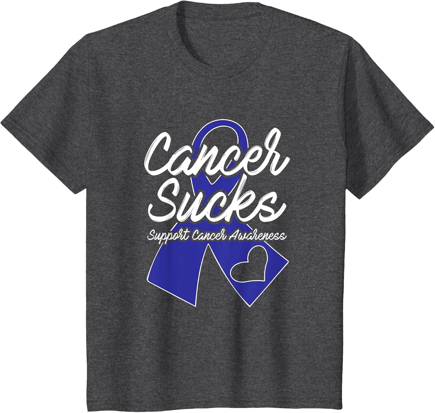 Colon Cancer Sucks Blue Support Ribbon