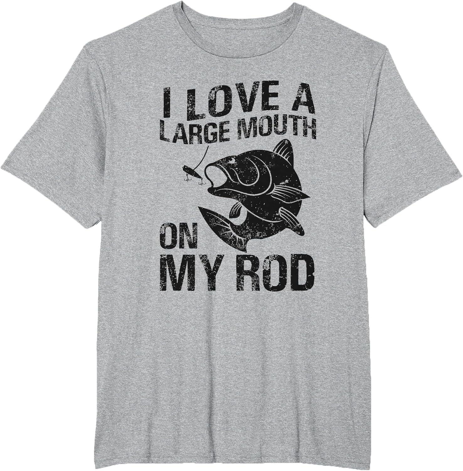 I Love a Large Mouth On My Rod Funny Bass Fisherman Graphic
