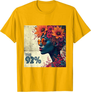 The 92 Percent – The 92 Logo on Floral Design Black Women