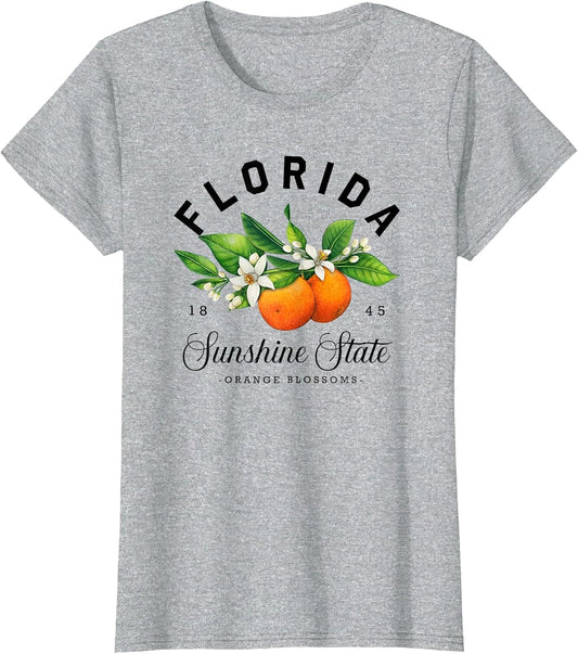 Florida Shirt, Watercolor Orange Blossoms