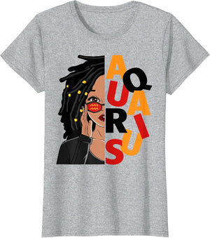 Aquarius Girls African American Loc'd Women Zodiac Sign