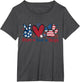 Peace Love Dog Cute Dog Paw Print American Flag 4th of July