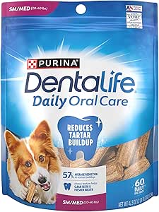 Purina DentaLife Daily Oral Care Dog Dental Chews for Small and Medium Breed Dogs - 60 ct.