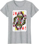 Queen of Hearts Funny Playing Card Shirt. Poker Costume Gift