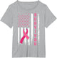 Survivor Breast Cancer Awareness Pink Ribbon US Flag