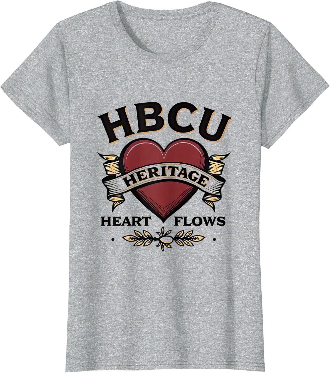 HBCU Heritage Heart Flows Pride Design