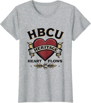 HBCU Heritage Heart Flows Pride Design