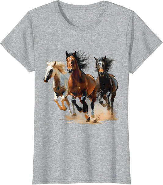 Vintage Horses Lover Graphic Women Boys Girls