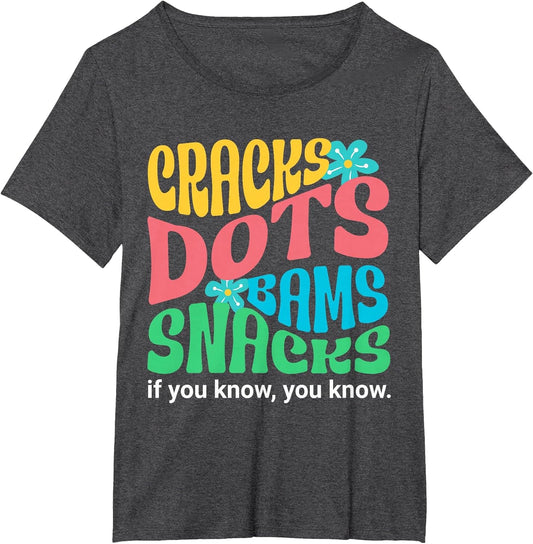 Retro Mahjong Cracks Dots Bams Snacks, Women Groovy Floral