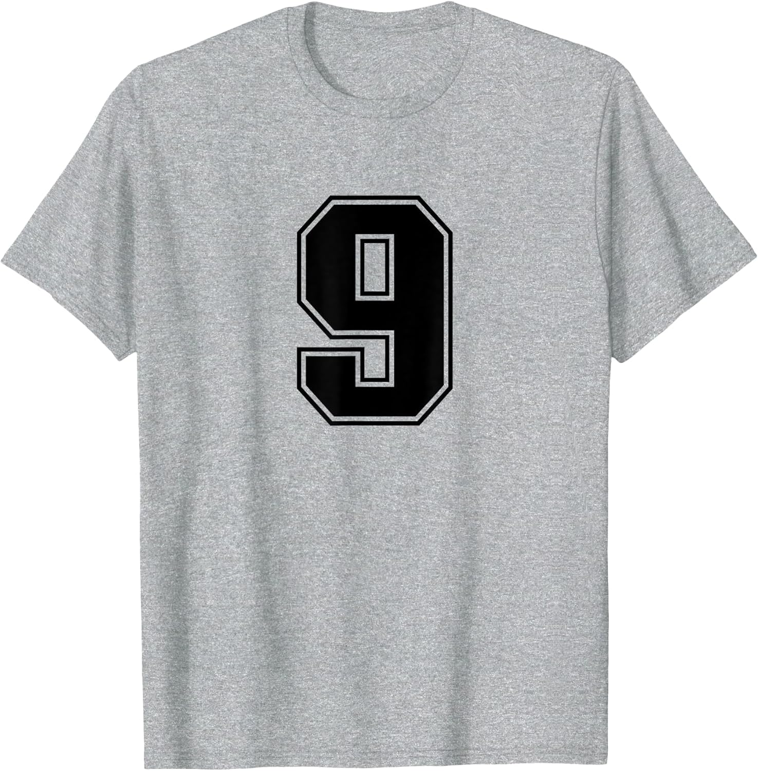 Number #9 Black Sports Fan Jersey Number