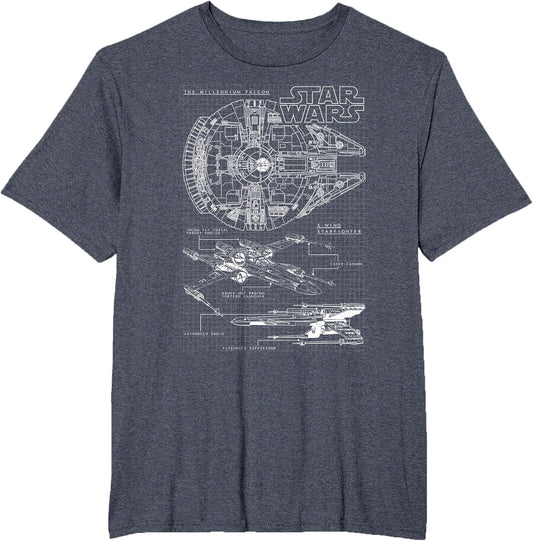 Star Wars Millennium Falcon Schematic Graphic