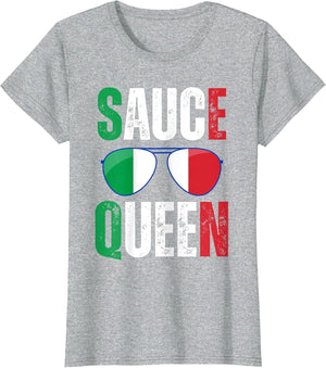 Funny Sauce Queen Italian Saying Italy Flag Sunglasses