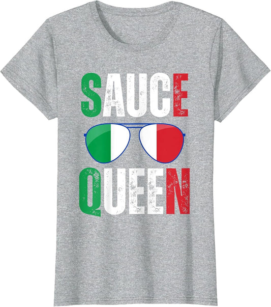 Funny Sauce Queen Italian Saying Italy Flag Sunglasses