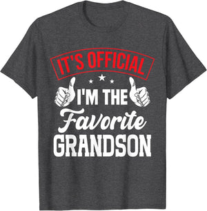 It's Official I'm The Favorite Grandson Funny Vintage