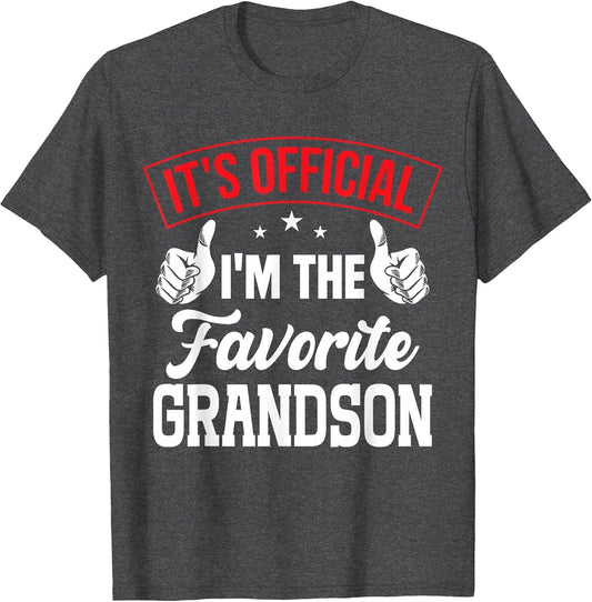 It's Official I'm The Favorite Grandson Funny Vintage