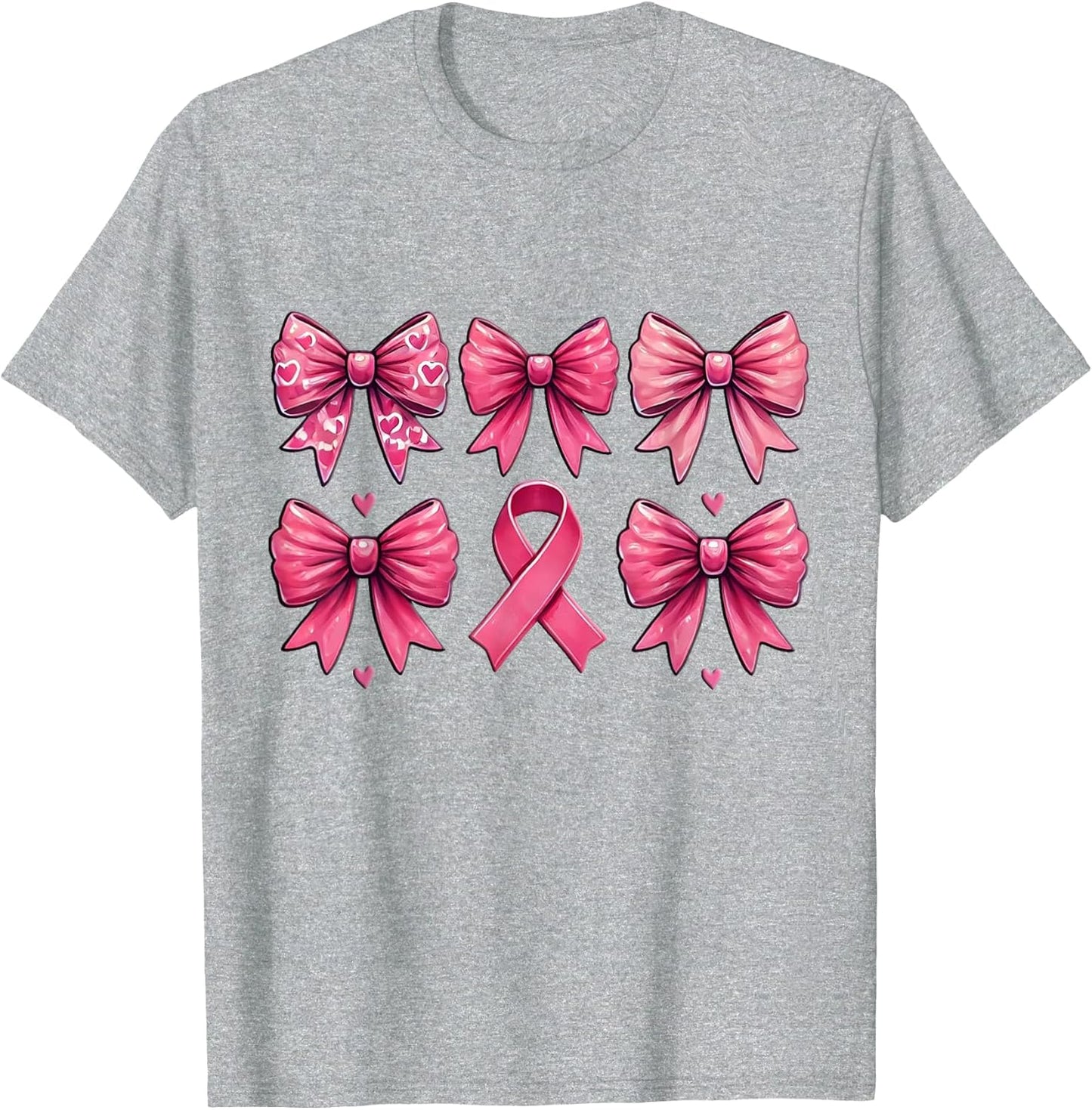 Breast Cancer Awareness Coquette Bow Mom Girls Women Warrior