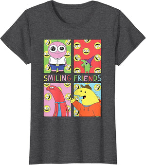 Smiling Friends Pop Art Character Grid Funny Cartoon
