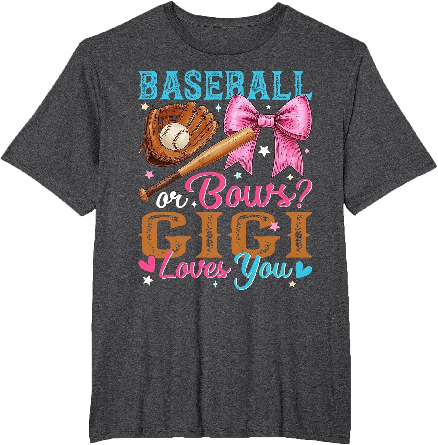 Baseball or Bows Gigi Loves You Gender Reveal Baby Party
