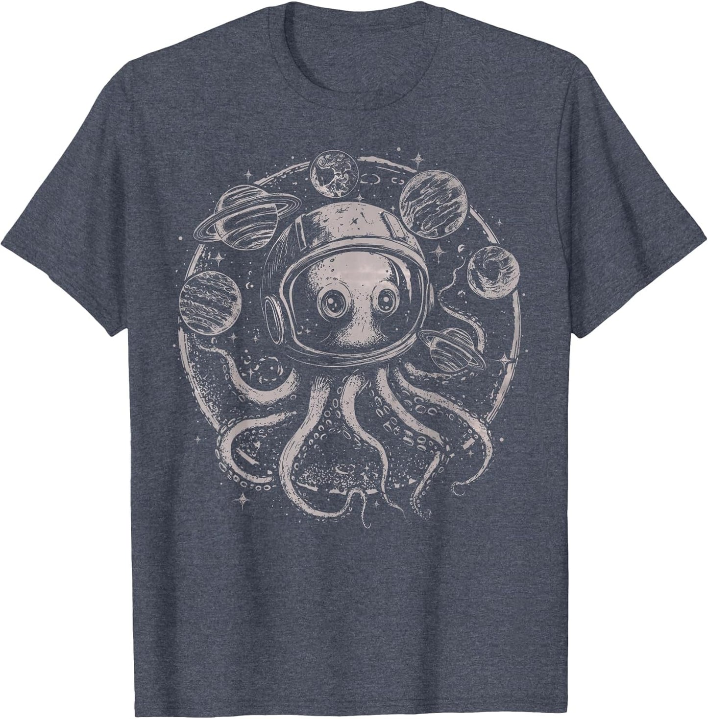 Funny Astronaut Octopus Outer Space UFO Alien Cosmic Horror