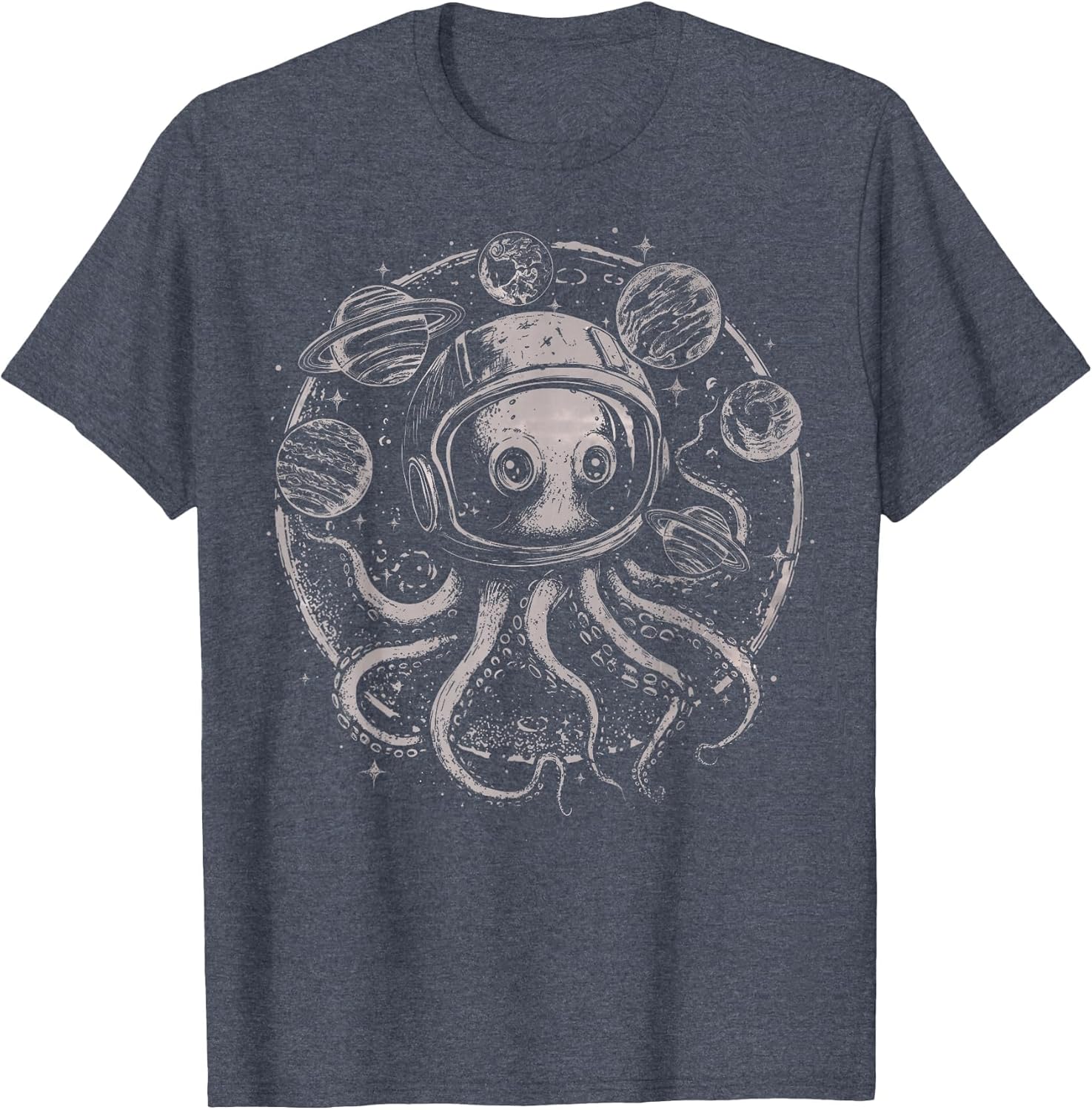 Funny Astronaut Octopus Outer Space UFO Alien Cosmic Horror